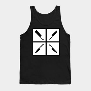 Kitchen knife pattern art Tank Top